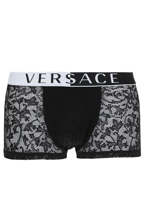 versace boxers black|lace boxer shorts for men.